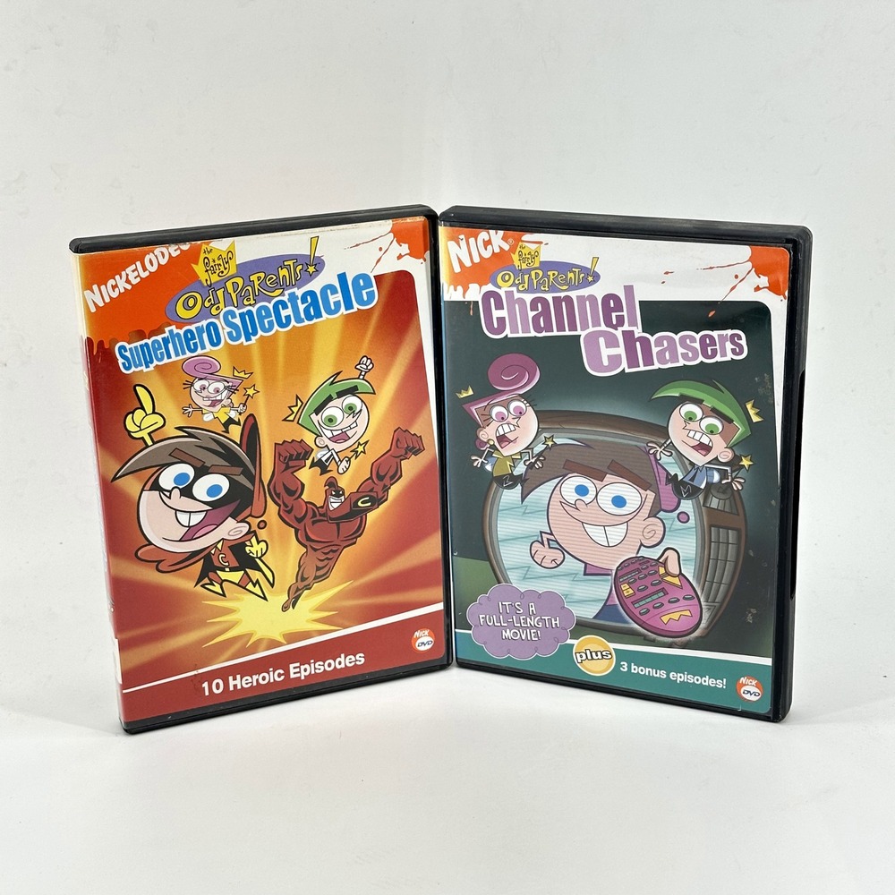 Fairly OddParents DVD Lot Channel Chasers Superhero Spectacle Nickelodeon Y2K